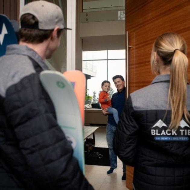 In-home ski fitting in Whistler by Black Tie Rentals